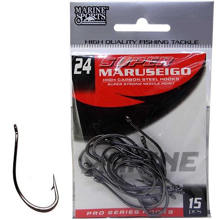 Anzol Marine Sports Super Maruseigo Black n. 24 com 15 un.