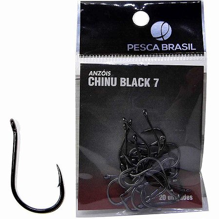 Anzol Pesca Brasil Chinu Black n. 7 094206 c/ 50 un