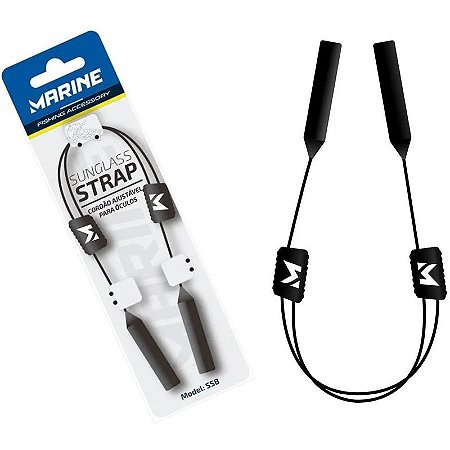 Cordão Ajustavel para óculos Marine SSB Preto