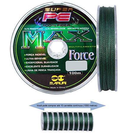 Linha multifilamento Maruri Max Force 100m 0,52mm 65lb