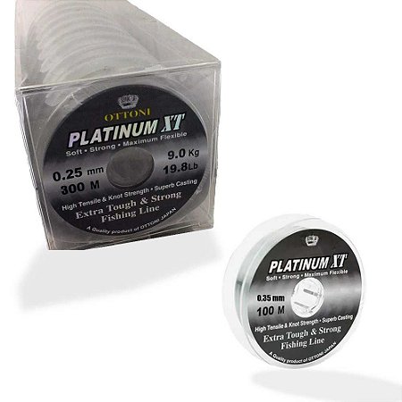 Kit de Linha Monofilamento Platinum XT BOX 0,25mm e 0,35mm