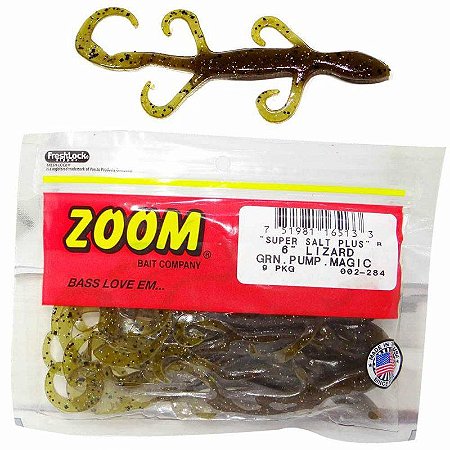 Isca Zoom Lizard 6" 284 Green Pumpkin Magic 9 Un Zm002-284