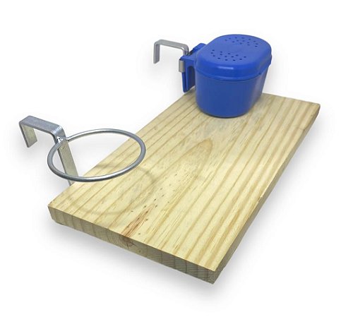 Mesa para barco com suporte para lata e estojo de isca Rio mar