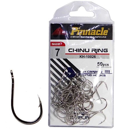 Anzol Pinnacle Chinu Ring Nickel KH N7 c/ 50un