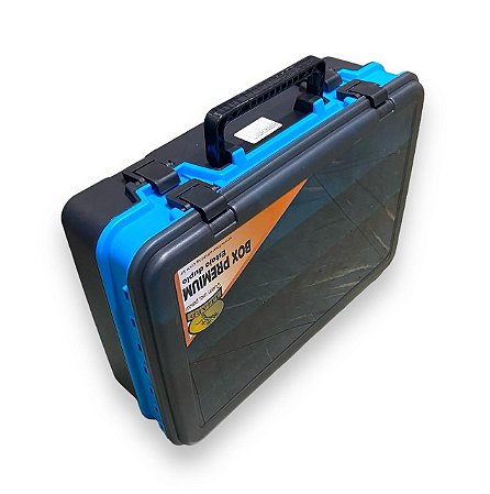 Estojo Box Premium Duplo Lizard BL Azul 39x27x12cm BOXPDL-BL