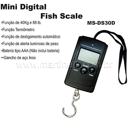 Balança digital Marine Sports MS-DS03D 40kg preta