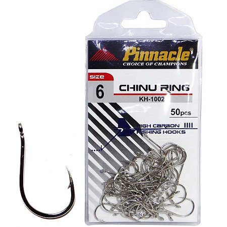 Anzol Pinnacle Chinu Ring Nickel KH N6 c/ 50un