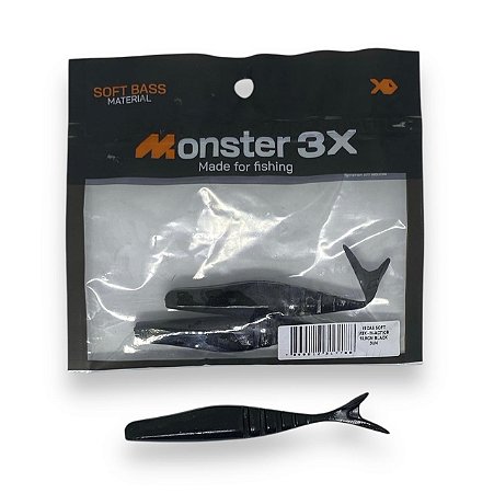 Isca Monster 3X Soft E-SHAD 9CM - BLACK 5UN