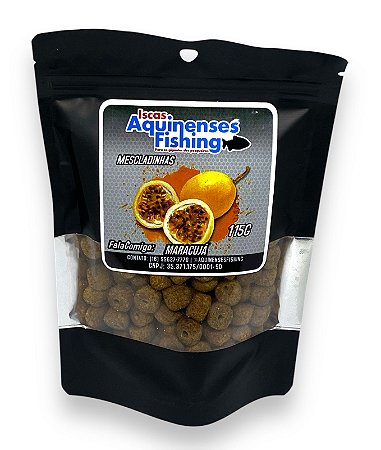 Ração Mescladinhas Maracujá 115g - Iscas Aquinenses Fishing