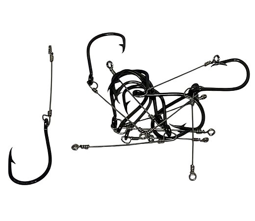 Anzol Marine Sports Chinu Black Encastoado N.8 com 10 un.