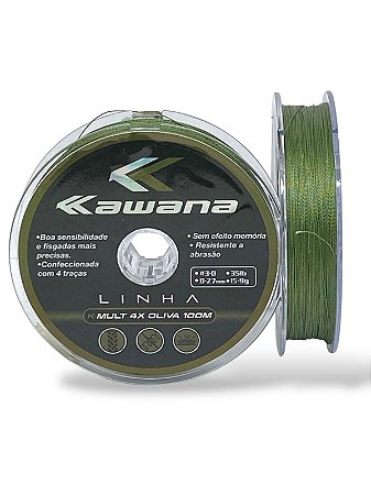 Linha multifilamento Kawana 4X 0,27mm 100m
