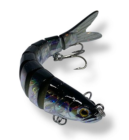 Isca articulada 8 segmento 23g Sardinha holográfica