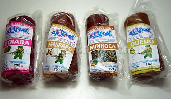 Massa para pesca Alvim minhoca - tablete 200g