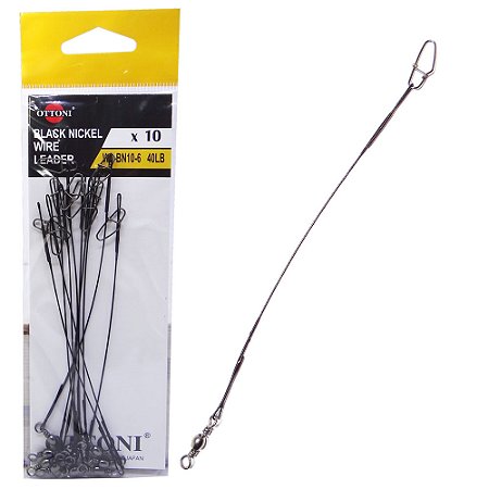 Chicote Leader Wl-bn10-6 Black 40lbs 10 Pç ( Preto )