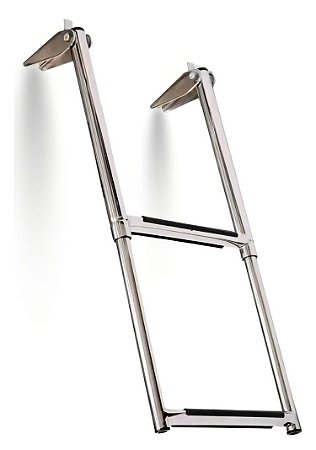 Escada aço inox 316 telescópica 2 degraus - L 254X C 598MM, 19/25MM