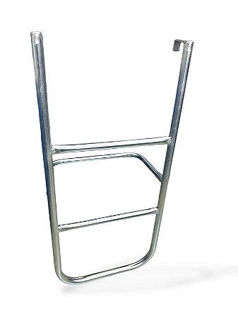 Escada 3 degraus portátil galvanizada para barcos de alumínio