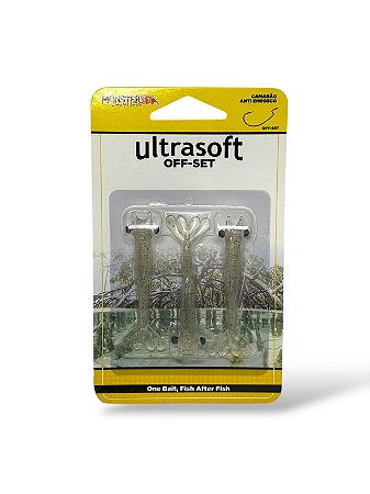 Isca Soft camarões Ultra Soft OFFSET 7,5CM - LIVE BAIT 3UN