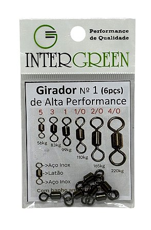 Girador Black Intergreen 1 (6pçs) Alta performance