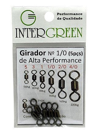 Girador Black Intergreen 1/0 (5pçs) Alta performance