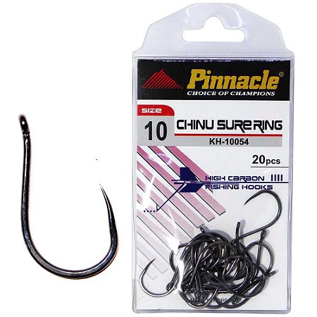 Anzol Pinnacle Chinu Sure - sem farpa - Cartela 11 com 20