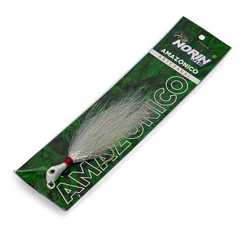 Isca artificial Norin Jig Amazônico  14g anzol 6/0 simples cabeça branca
