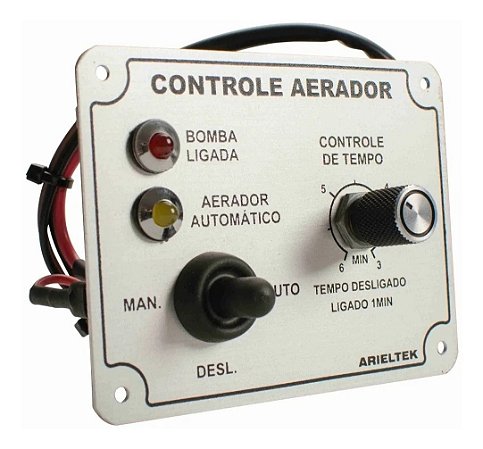 Painel de controle do aerador Ariel Tek E1066 - Alumínio escovado
