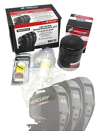 Kit Manutenção Mercury 40-50-60 HP 4T EFI 100 horas 8M0232733