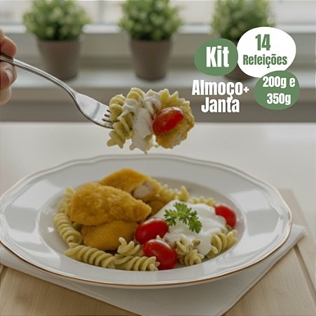 Kit Almoço + Janta - 14 Refeições - 200g e 350g