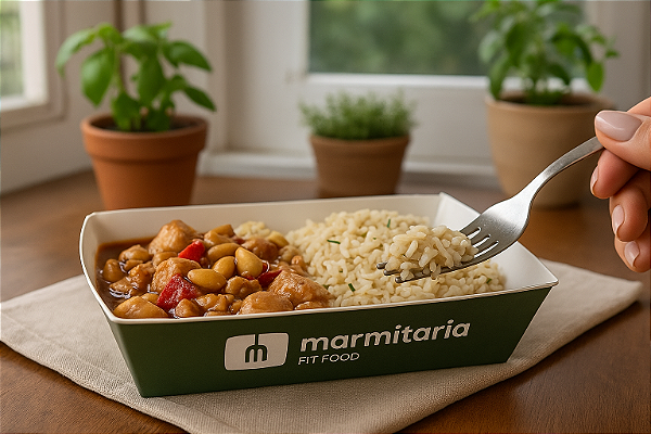 Frango Xadrez com Arroz Integral - 200g ou 350g