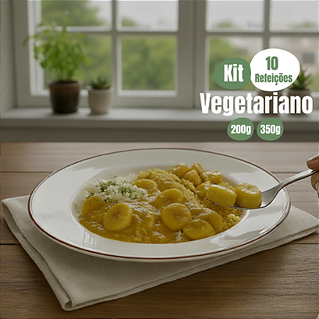 Kit Vegetariano - 10 Refeições - 200g ou 350g