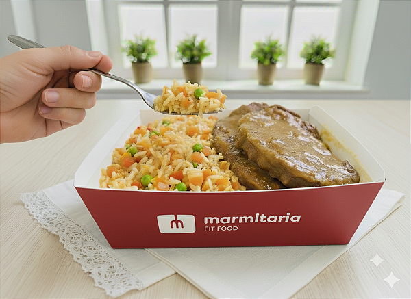 Lagarto ao Molho Madeira com Arroz a Grega - 200g ou 350g