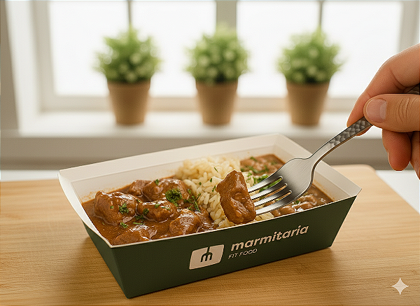 Picadinho de Patinho com Arroz integral e Feijão - 200g ou 400g