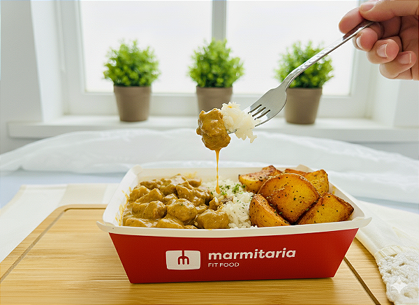 Strogonoff de Patinho, Arroz Branco e Batata Sauté - 200g ou 400g