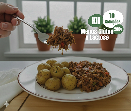 Kit Menos Glúten e Lactose - 10 Refeições - 200g