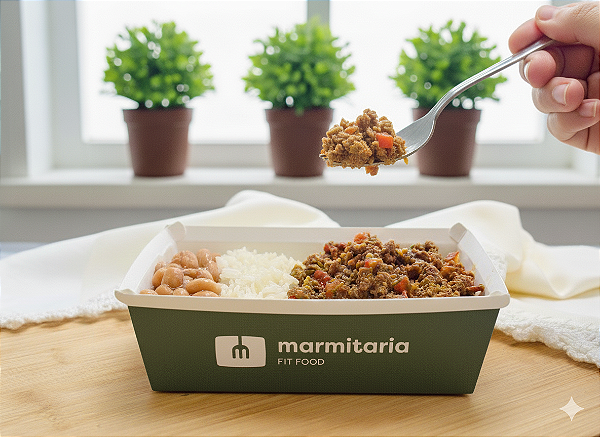 Patinho Moído, Arroz Branco e Feijão - 200g e 350g