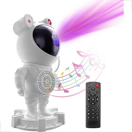 ASTRONAUTA PROJETOR DE LUZ GALÁXIA  - BLUETOOTH