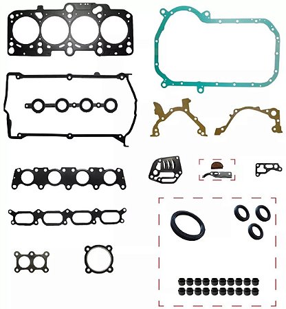 JOGO DE JUNTAS MOTOR VOLKSWAGEN PASSAT TURBO AUDI A4 A6 1.8 20V TURBO  COMPLETO COM RETENTORES