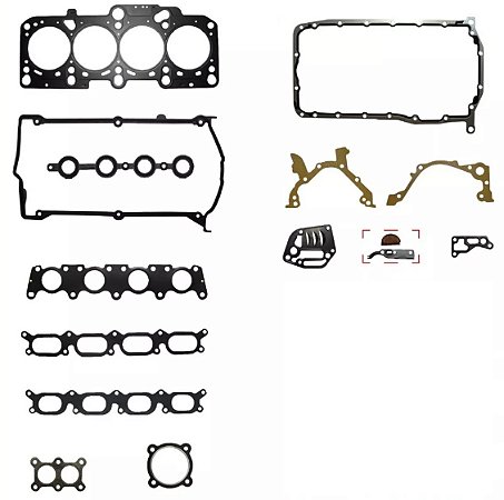 JOGO DE JUNTAS SUPERIOR VOLKSWAGEN PASSAT GOLF GTI TURBO AUDI A4 A6 1.8 20V TURBO  COMPLETO SEM RETENTORES