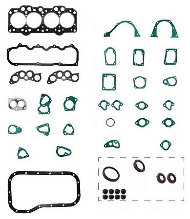 JOGO DE JUNTA MOTOR FIAT 147 ELBA PREMIO FIORINO 1.0 1.3 8V MTR FIASA COMPLETO COM RETENTORES