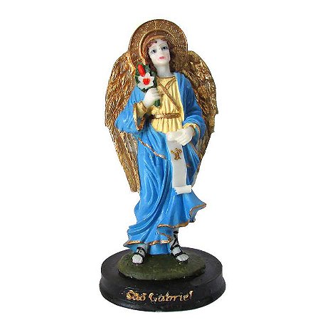 São Gabriel Arcanjo em Resina 20cm - Azul