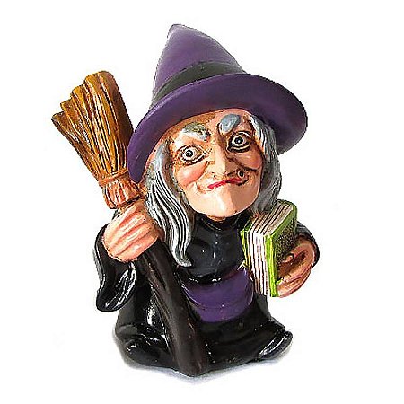 Mini Bruxa com Livro 8cm