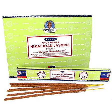 Incenso de Jasmim do Himalaya da Satya Nag Champa - Contra o Stress - Slim, 6 varetas