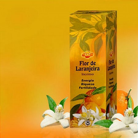 Incenso Indiano Sac - Flor de Laranjeira: Energia, Riqueza e Fertilidade