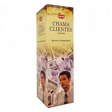 Incenso HEM Tradicional - Chama Cliente: Sucesso e Prosperidade