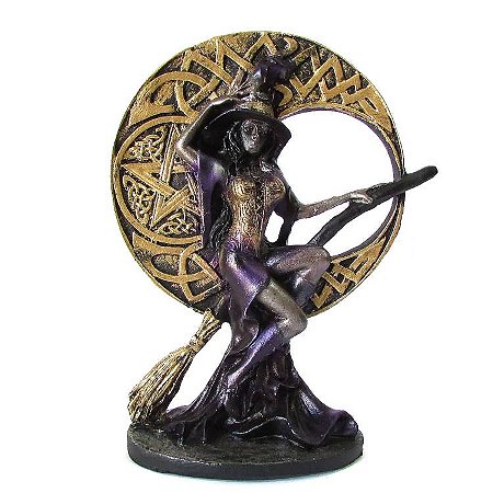 Bruxa da Lua 16cm - Dourado com Roxo
