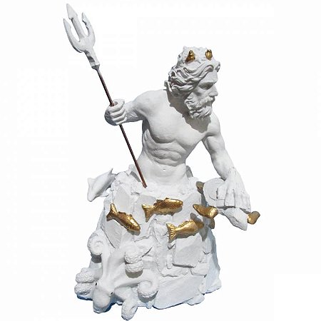 Estátua Poseidon Deus Grego 27 cm