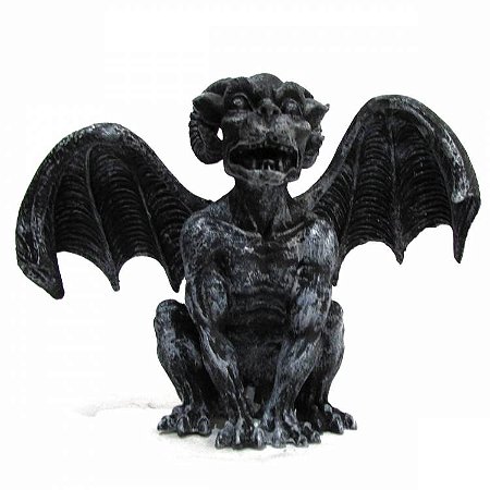 Estátua gárgula com chifres 13 cm
