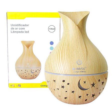 Umidificador e Difusor de Aromas com Led USB BM060 130ml - Marfim