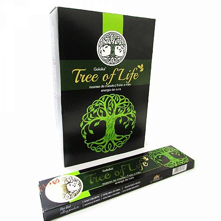 Incenso Goloka Linha Black de Massala - Tree of Life: Energia da Cura