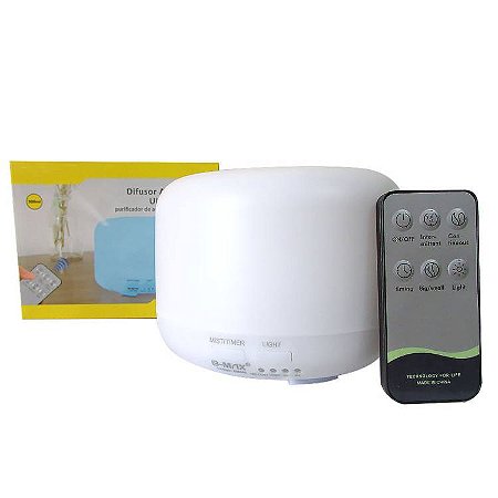 Umidificador e Difusor de Aromas com Led e Controle Remoto BM048 300ml